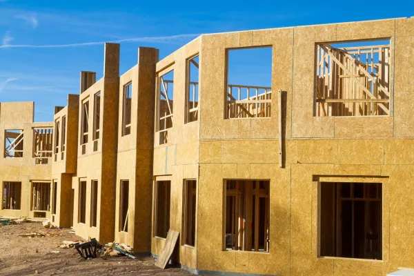 Wood-derived materials and modular constructions